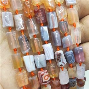 Natural Botswana Agate Beads Red Column, approx 7-14mm [GB18101]