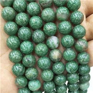 Natural African Jasper Beads Green Dye Smooth Round, approx 6mm dia [GB18109-6MM]