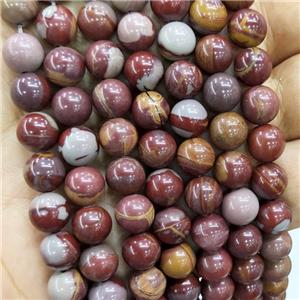 Natural Noreena Jasper Beads Red Smooth Round, approx 4mm dia [GB18150-4MM]