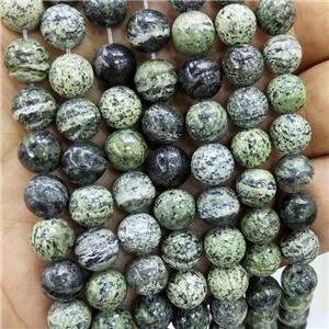Natural Green Zebra Jasper Beads Smooth Round, approx 6mm dia [GB18162-6MM]