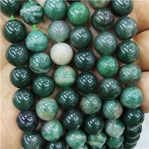 Green Verdite Beads Smooth Round Kmaite, approx 8mm dia [GB18174-8MM]