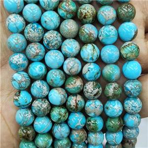 Blue Imperial Jasper Beads Smooth Round, approx 4mm dia [GB18184-4MM]