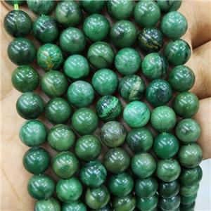 Natural African Chrysoprase Beads Dye Smooth Round, approx 8mm dia [GB18186-8MM]