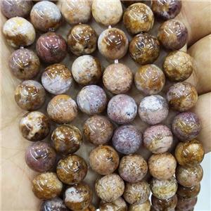 Sakura Chalcedony Beads B-Grade Smooth Round, approx 8mm dia [GB18218-8MM]