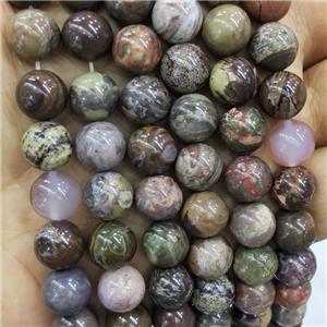 Natural Ocean Jasper Beads Multicolor Smooth Round, approx 4mm dia [GB18228-4MM]