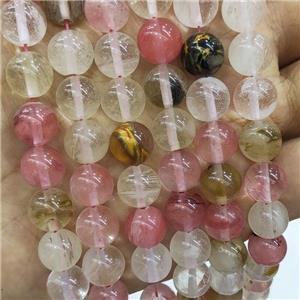 Synthetic Quartz Beads Tigerskin Smooth Round, approx 6mm dia [GB18239-6MM]