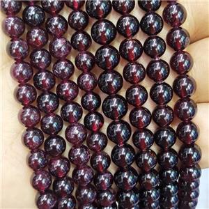 Natural Garnet Beads DarkRed Smooth Round, approx 4mm dia [GB18304-4MM]