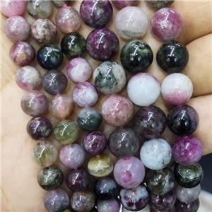 Natural Tourmaline Beads Multicolor Smooth Round, approx 10mm dia [GB18308-10MM]