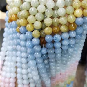Morganite Beads Mixed Color Smooth Round, approx 9mm [GB18332-9MM]