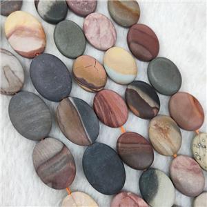 American Polychrome Picture Jasper Oval Matte, approx 15-20mm [GB18335-S]