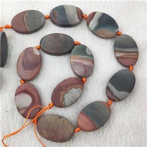 American Polychrome Picture Jasper Oval Matte, approx 20-30mm [GB18336]