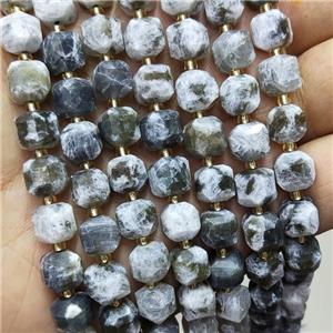 Labradorite Beads Faceted Cube, approx 8-9mm [GB18379]