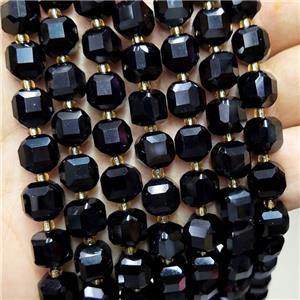 Natrual Black Agate Beads Dye Faceted Cube, approx 8-9mm [GB18401]