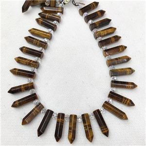 Natural Tiger Eye Stone Bullet Beads, approx 8-30mm [GB18427]
