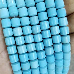 Blue Oxidative Agate Tube Beads, approx 8mm [GB18447]