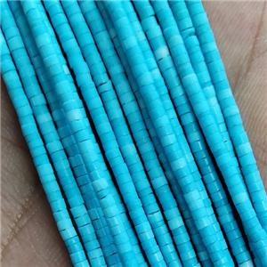 Blue Oxidative Agate Tube Beads, approx 1x2mm [GB18462]