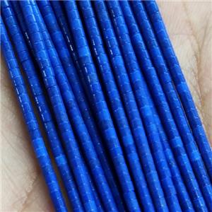 Royalblue Oxidative Agate Tube Beads, approx 1x2mm [GB18463]