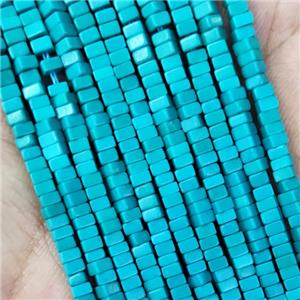 Blue Oxidative Agate Square Beads, approx 1x2mm [GB18468]
