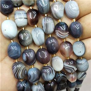 Natural Botswana Agate Nugget Beads Freeform Polished, approx 10-15mm [GB18512]