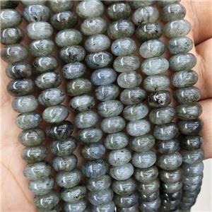 Natural Labradorite Beads Smooth Rondelle, approx 8mm [GB18522]