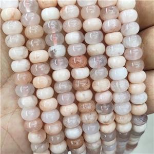 Peach Aventurine Beads Smooth Rondelle, approx 8mm [GB18526]