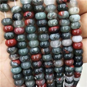 African Bloodstone Beads Smooth Rondelle, approx 8mm [GB18541]
