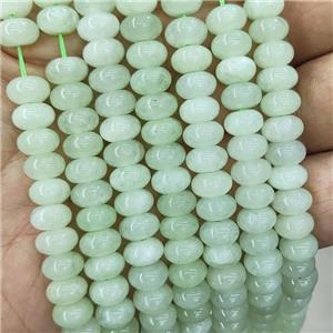 Green New Mountain Jade Beads Smooth Rondelle, approx 8mm [GB18543]