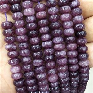 Jade Beads Fuchsia Dye Smooth Rondelle, approx 8mm [GB18567]