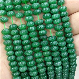 Jade Beads Green Dye Smooth Rondelle, approx 8mm [GB18578]