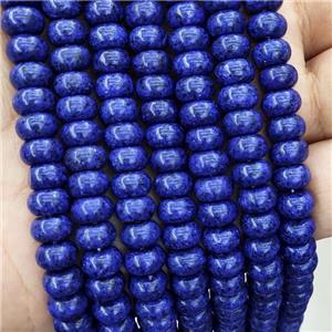 Jade Rondelle Beads Lapis Blue Dye Smooth, approx 8mm [GB18580]