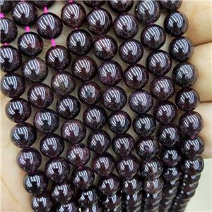 Natural Garnet Beads DarkRed Smooth Round, approx 8mm dia [GB18587-8MM]
