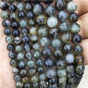 Natural Prehnite Beads C-Grade Smooth Round, approx 6mm dia [GB18599-6MM]