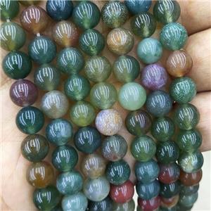 Natural Indian Agate Beads Multicolor Smooth Round, approx 6mm dia [GB18603-6MM]