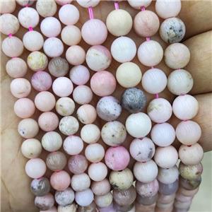 Natural Pink Opal Beads Smooth Round, approx 4mm dia [GB18606-4MM]