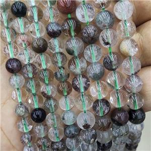 Natural Chlorite Quartz Beads Smooth Round, approx 6mm dia [GB18612-6MM]
