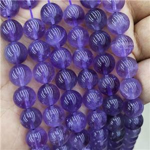 Natural Purple Amethyst Beads Smooth Round, approx 4mm dia [GB18613-4MM]