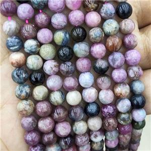 Natural Tourmaline Beads Pink Smooth Round, approx 6mm dia [GB18618-6MM]