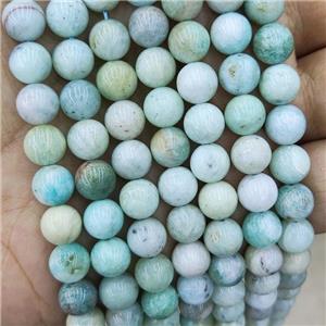 Natural Amazonite Beads Green B-Grade Smooth Round, approx 6mm dia [GB18631-6MM]