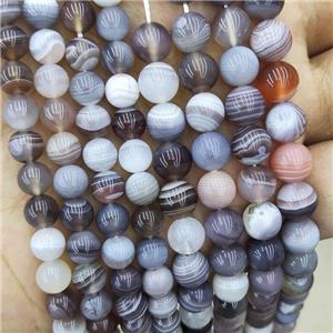 Natural Botswana Agate Beads Smooth Round, approx 6mm dia [GB18634-6MM]