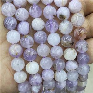 Natural Purple Chalcedony Beads B-Grade Smooth Round, approx 6mm dia [GB18643-6MM]