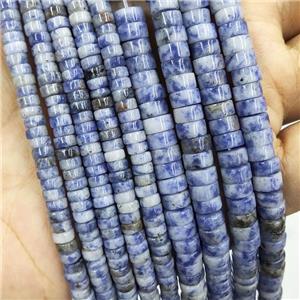 Blue Dalmatian Jasper Heishi Beads, approx 2x4mm [GB18660-2X4MM]