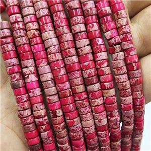 Imperial Jasper Heishi Beads Red, approx 2x4mm [GB18665-2X4MM]
