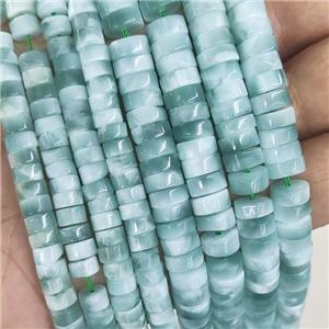 Green Peacock Angelite Heishi Beads, approx 4mm [GB18689-4MM]