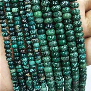 Green Imperial Jasper Beads Smooth Rondelle, approx 4x6mm [GB18692-6MM]