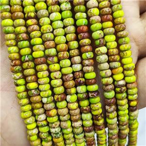 Olive Imperial Jasper Beads Smooth Rondelle, approx 3x4mm [GB18695]