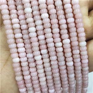 Chinese Pink Opal Beads Smooth Rondelle, approx 3x4mm [GB18699]