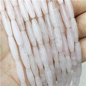 Natural Rose Quartz Rice Beads Lt.pink, approx 5x20mm, 20pc per st [GB18740]