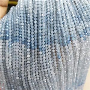 Natural Aquamarine Beads Blue Faceted Round, approx 3mm [GB18776-3MM]