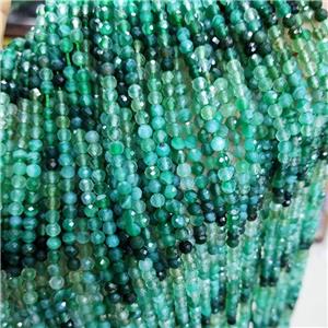 Natural Green Agate Beads Dye Faceted Round, approx 4mm [GB18786]