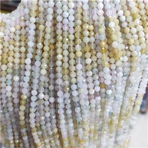 Natural Morganite Beads Multicolor Faceted Round, approx 4mm [GB18811]